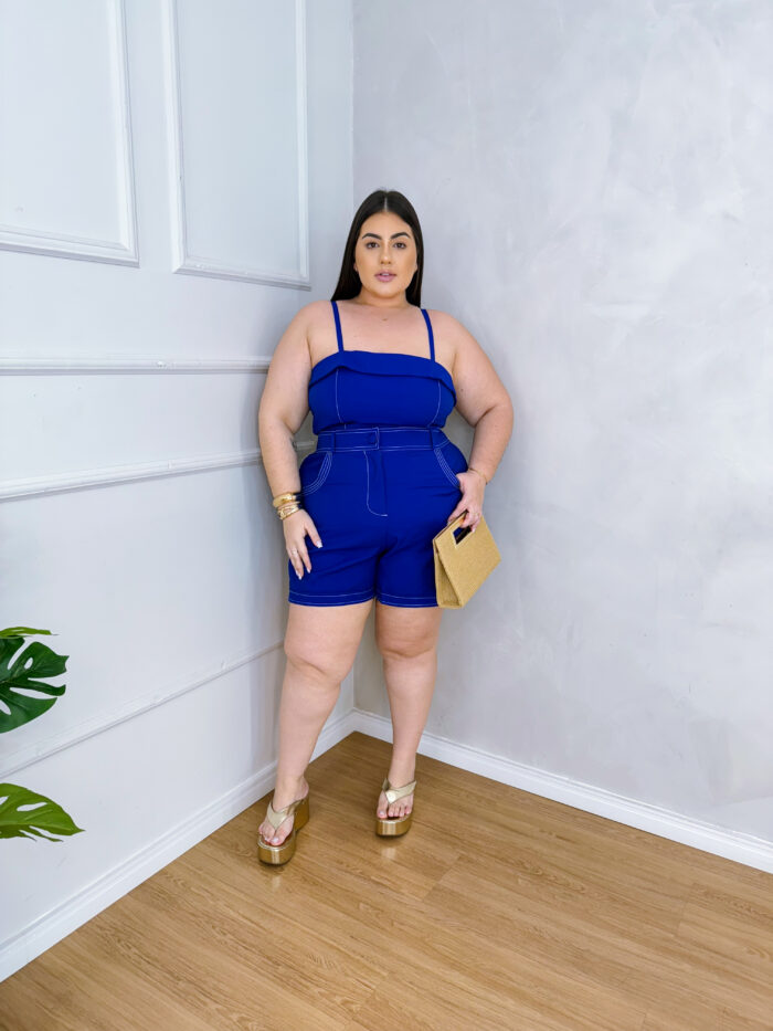 conjunto ingrid azul plus size