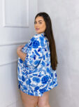 conjunto yasmin azul estampado plus size