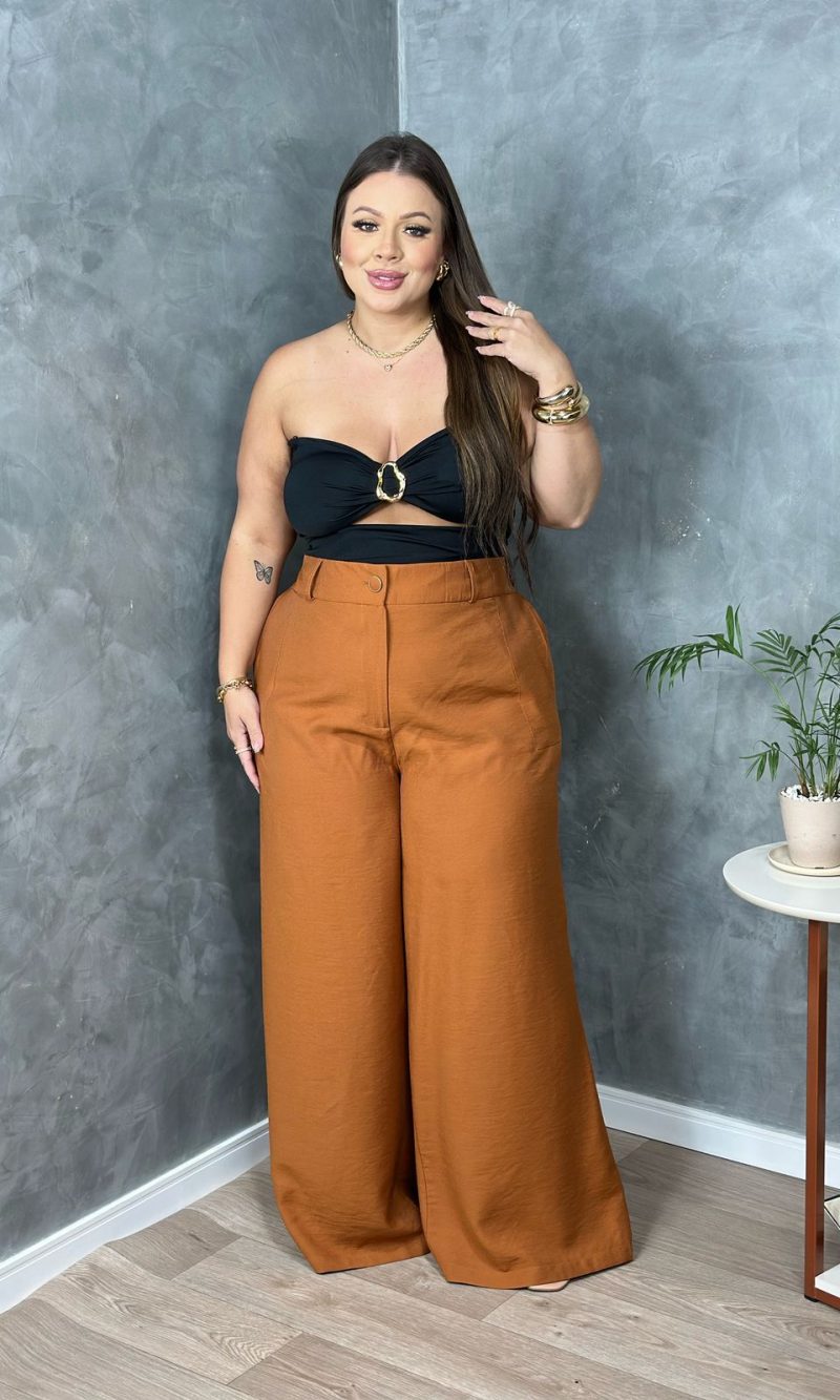 calça nany caramelo p