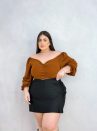 short saia kelia preto plus size