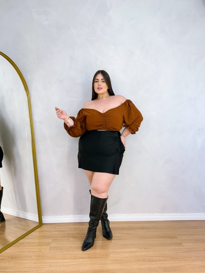 short saia kelia preto plus size short saia kelia preto plus size