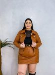 jaqueta lídia caramelo plus size