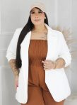 blazer berlim branco plus size