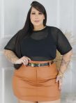 jaqueta lídia caramelo plus size