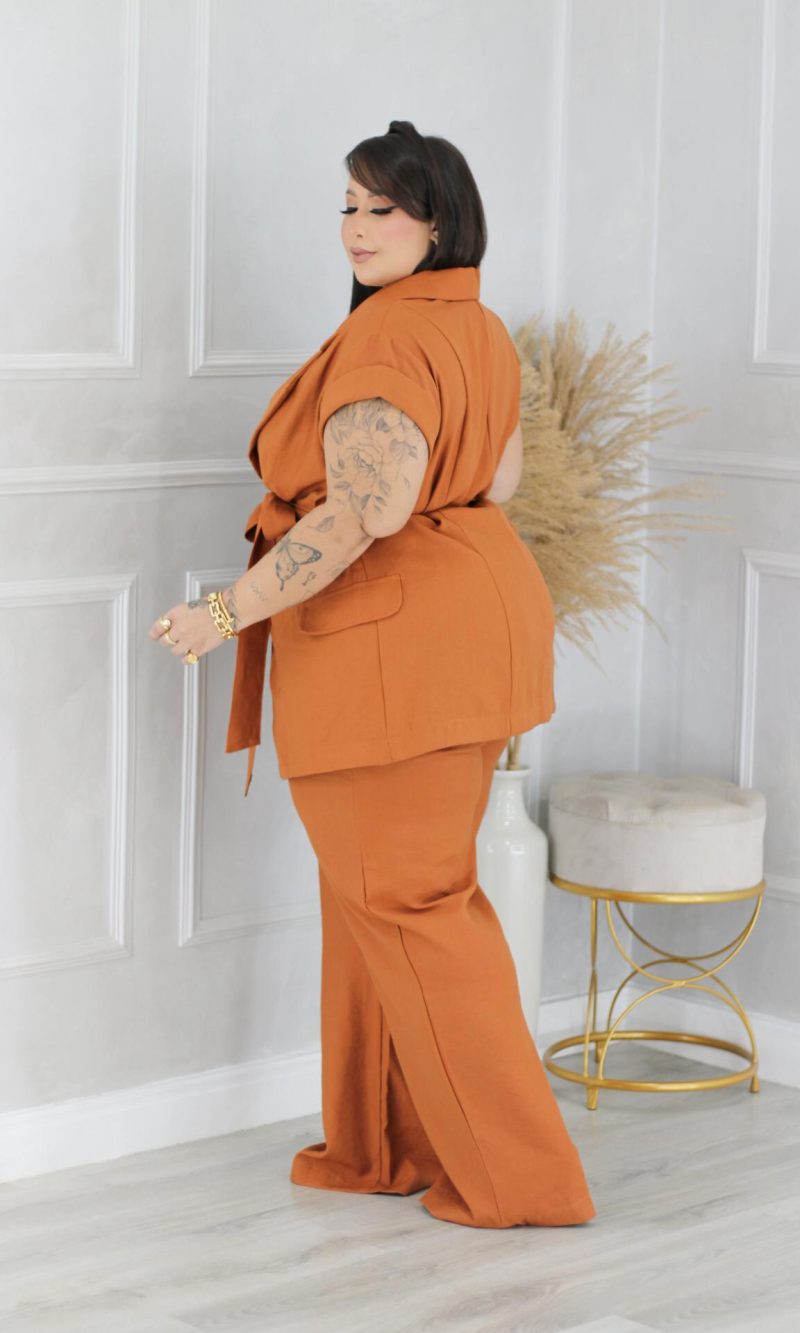 conjunto milão caramelo plus size