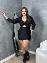 macaquinho dalila preto plus size