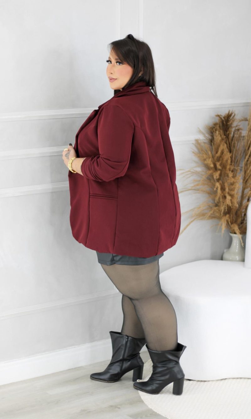 blazer berlim vinho plus size