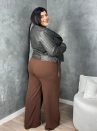 calça heloísa marrom plus size