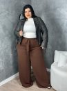 calça heloísa marrom plus size