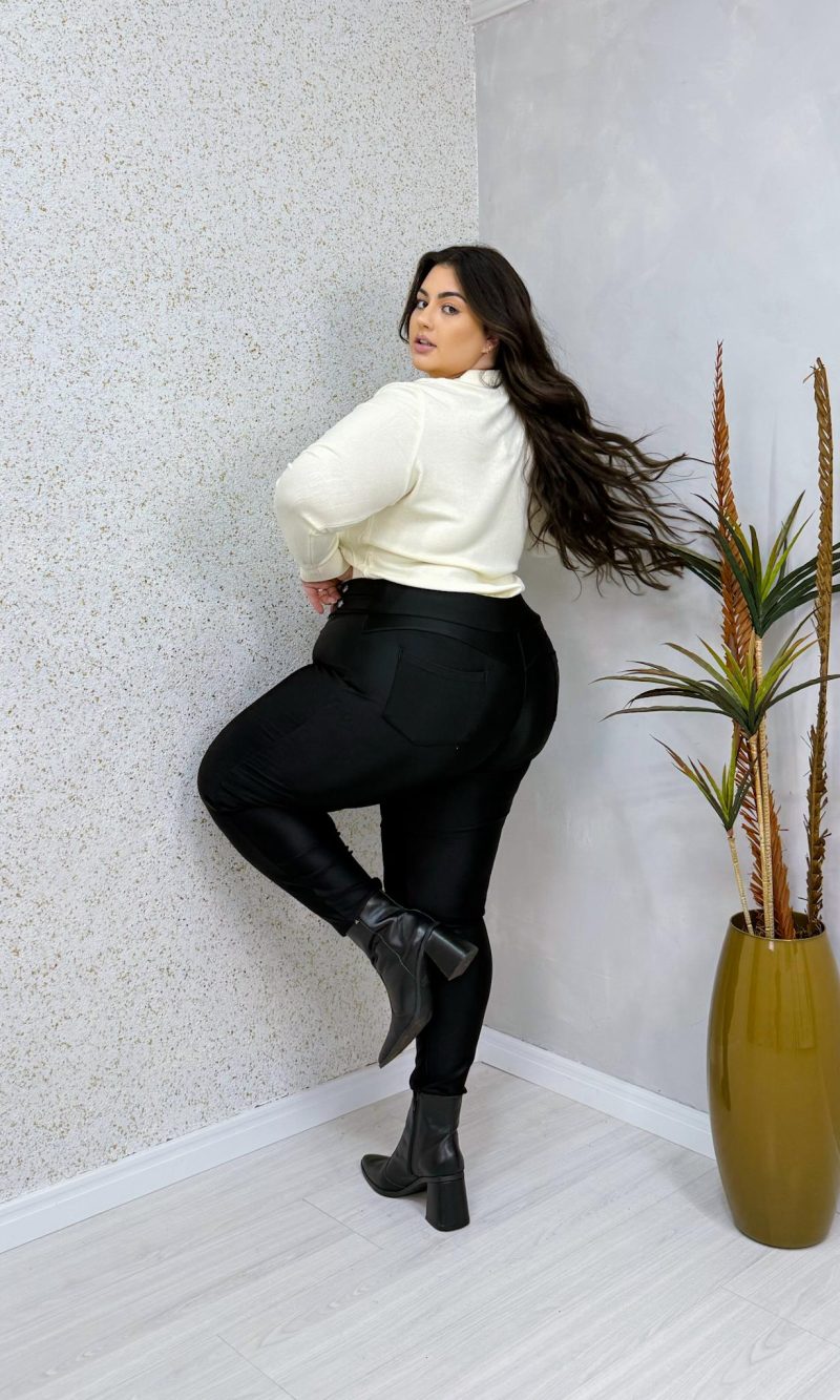 calça liz preta/Ônix plus size