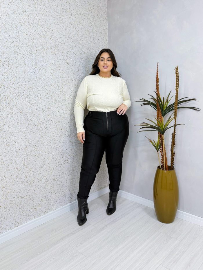 calça liz preta/Ônix plus size