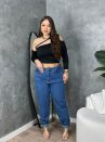 calça mom lorrayne jeans plus size