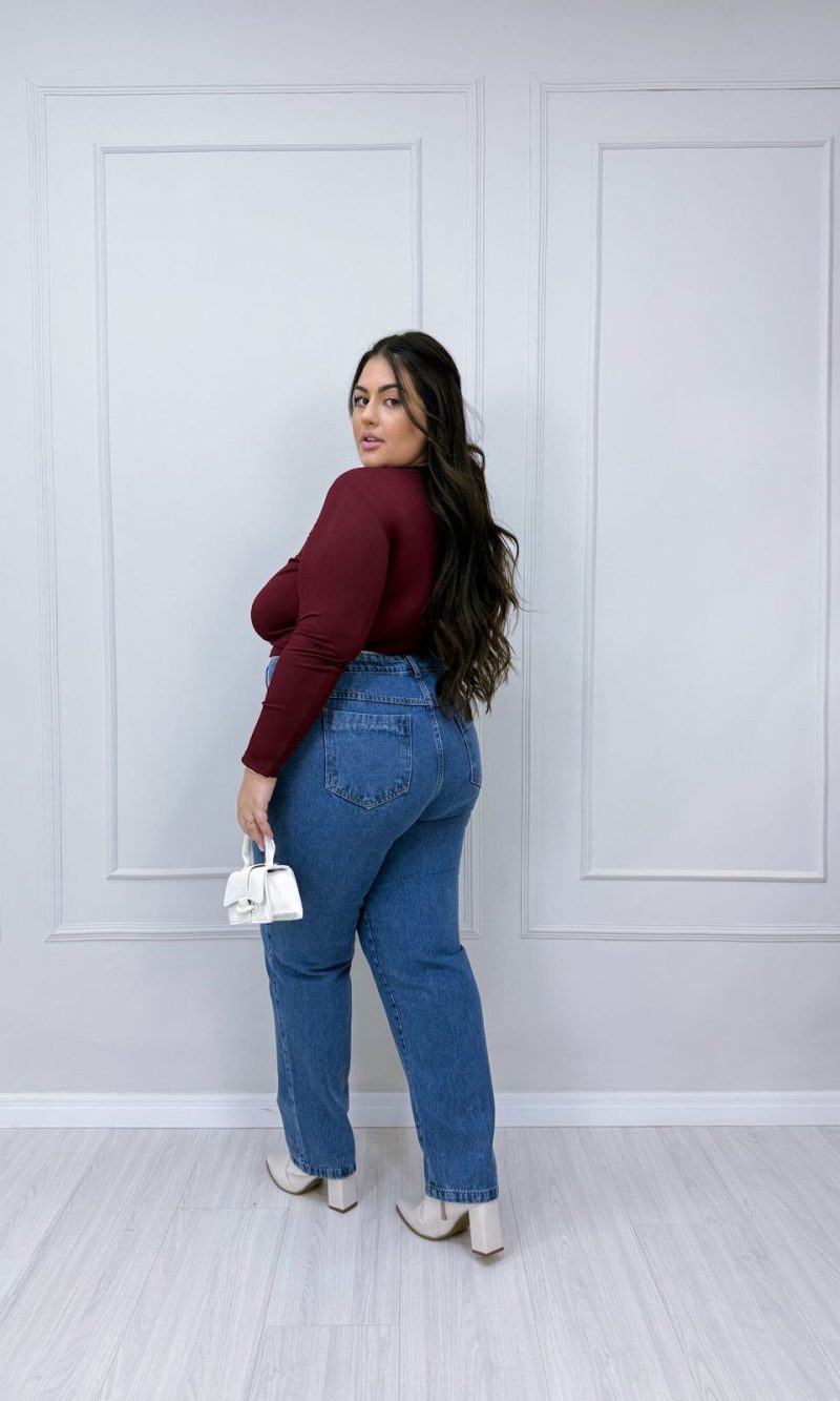 calça mom lorrayne jeans plus size