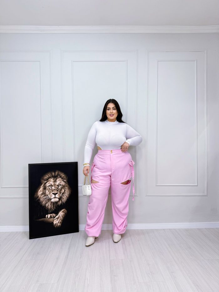 calça carlotta rosa plus size calça carlotta rosa plus size