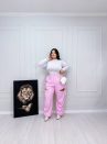 calça carlotta rosa plus size