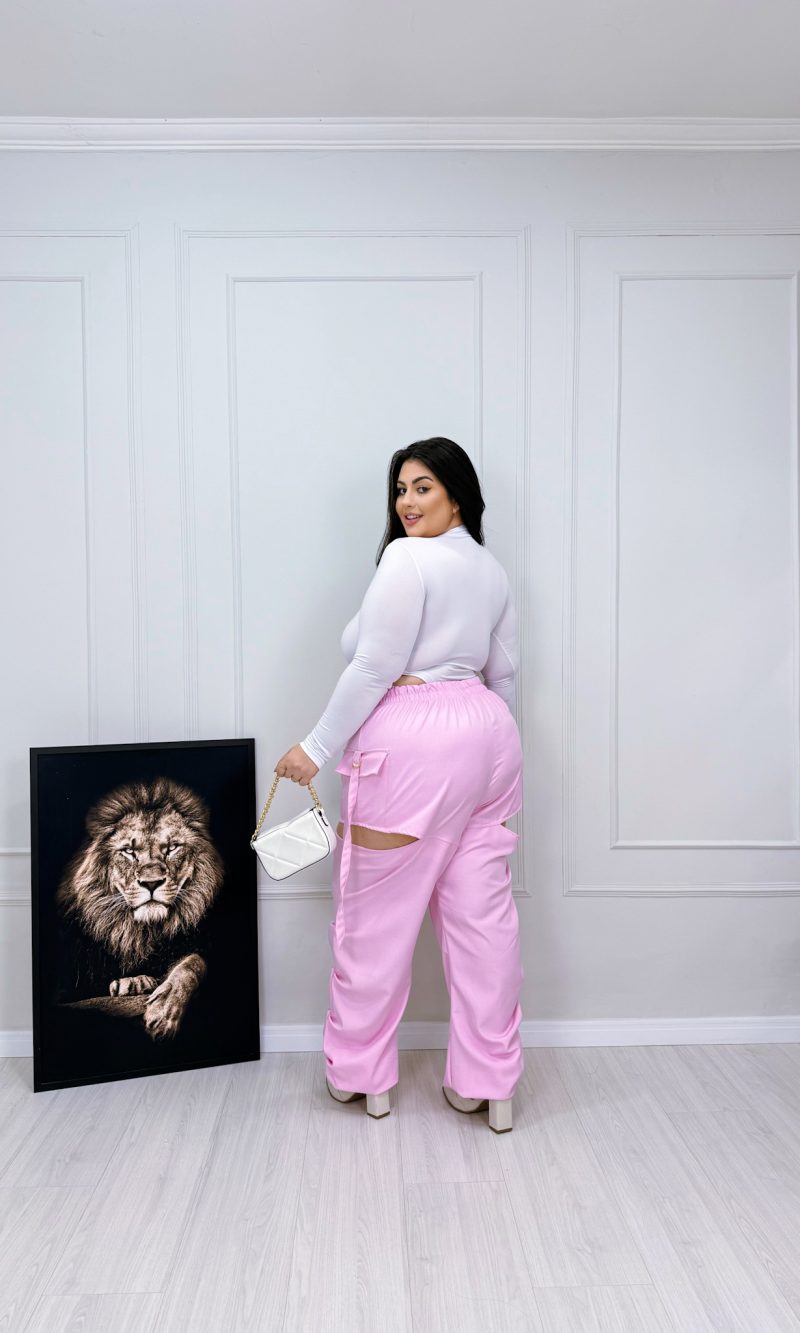 calça carlotta rosa plus size