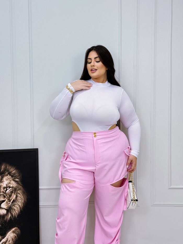 calça carlotta rosa plus size calça carlotta rosa plus size