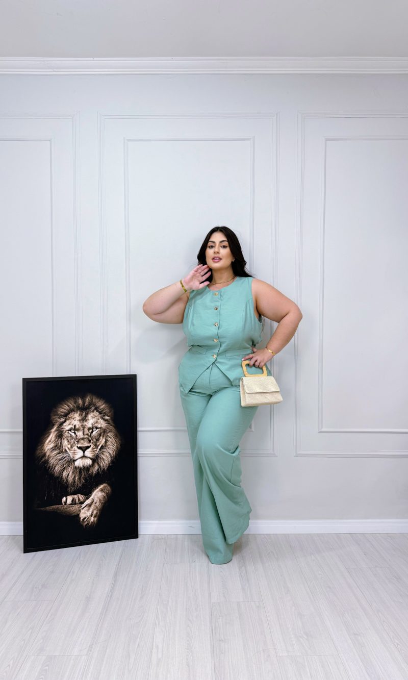 conjunto roberta verde plus size