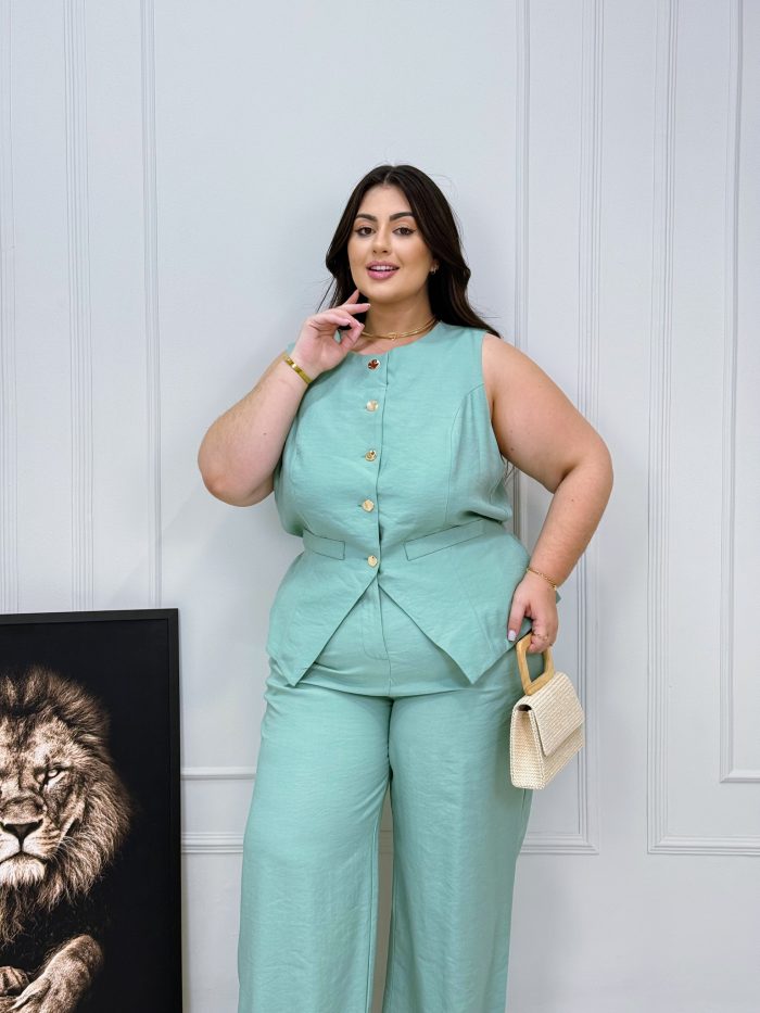 conjunto roberta verde plus size conjunto roberta verde plus size