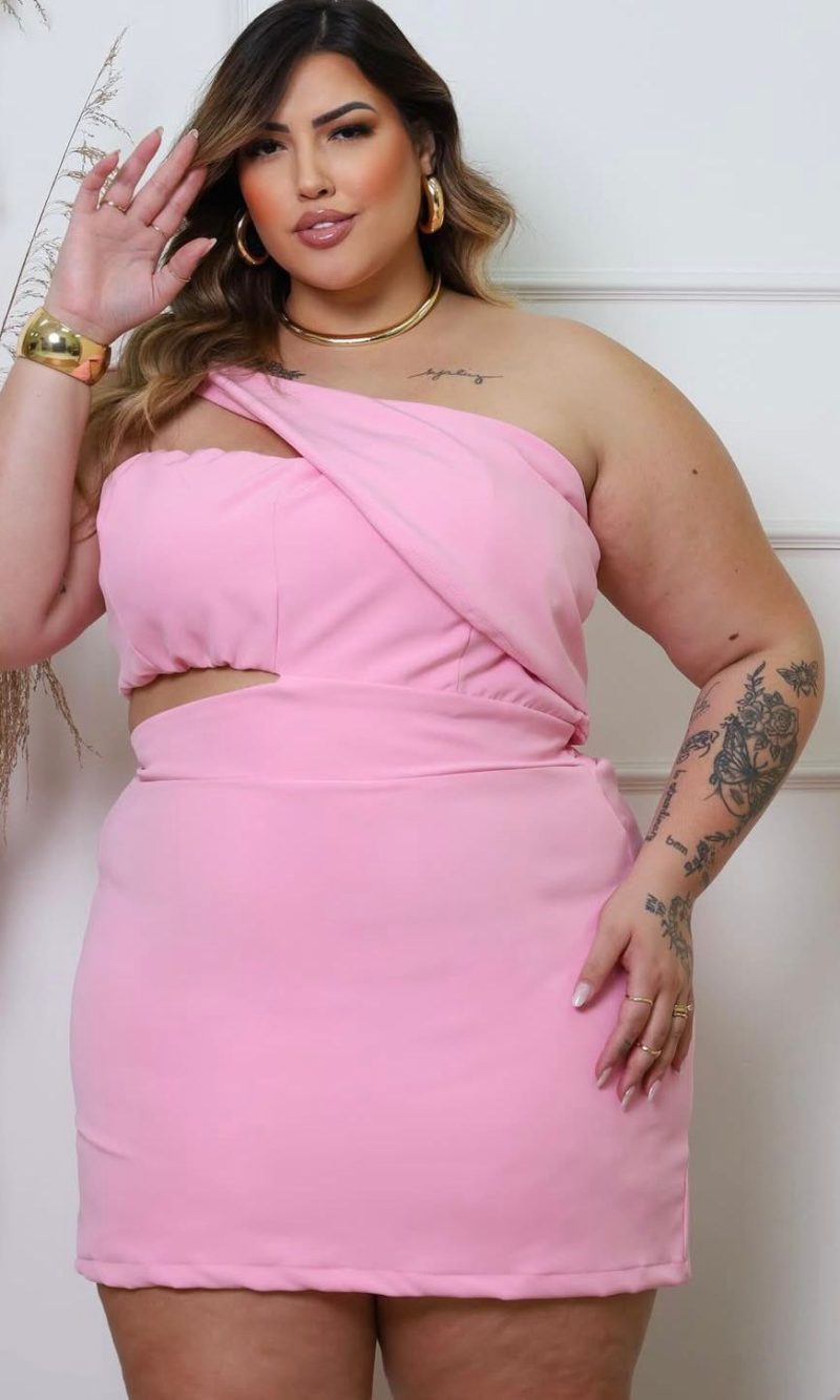 macaquinho isis rosa bebê plus size 1382