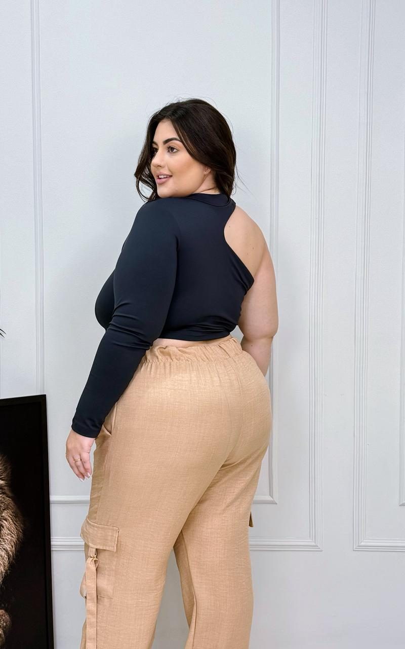 cropped grécia preto plus size