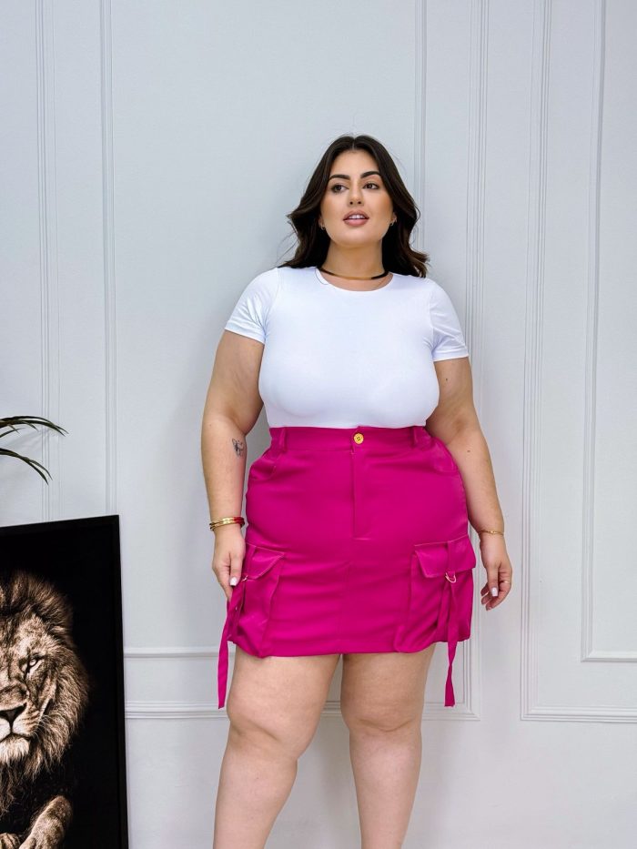 short saia noemi preto plus size short saia noemi preto plus size