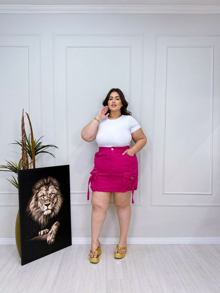 short saia noemi preto plus size short saia noemi preto plus size