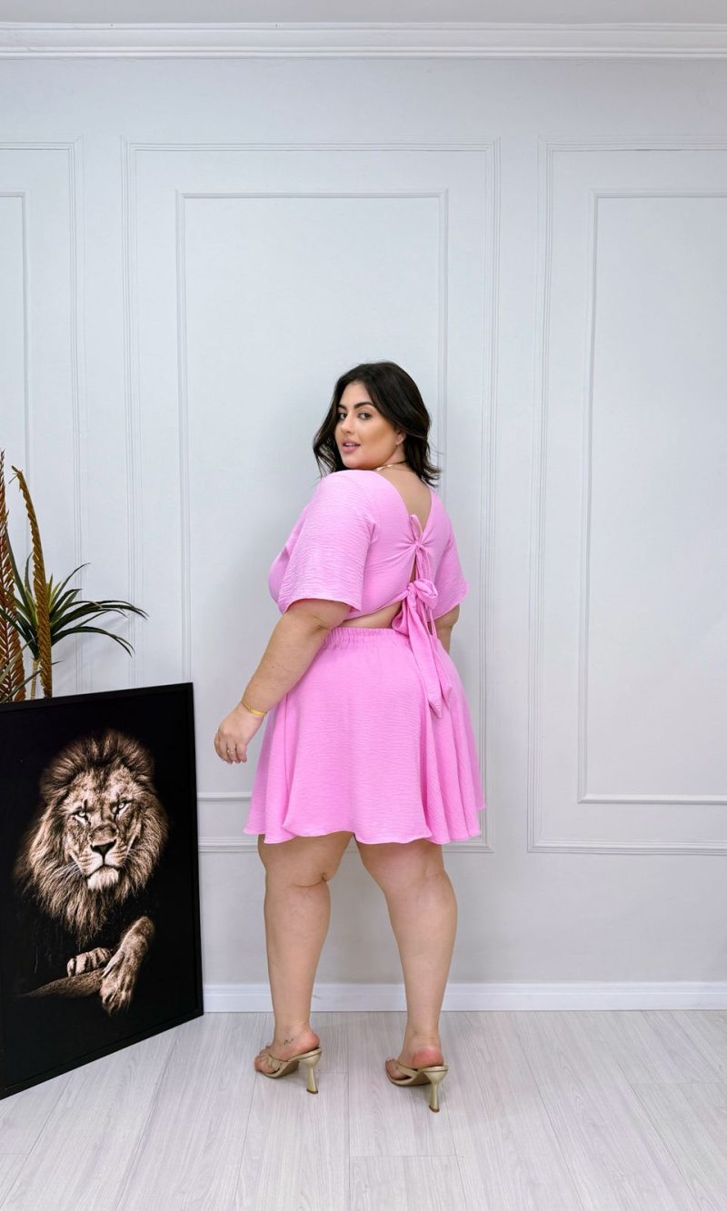 conjunto maristela rosa bebê plus size