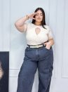 cropped suely nude plus size 1121