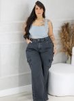 calça wide leg gorete jeans plus size