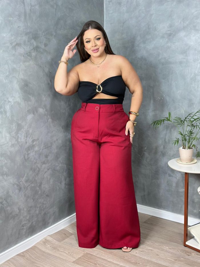 calça nany vermelho plus size 