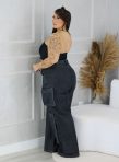 calça wide leg dandara jeans plus size 16,20