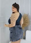 short saia paulina jeans plus