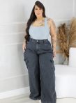 calça wide leg gorete jeans plus size