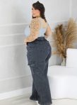 calça wide leg gorete jeans plus size