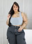 calça wide leg gorete jeans plus size