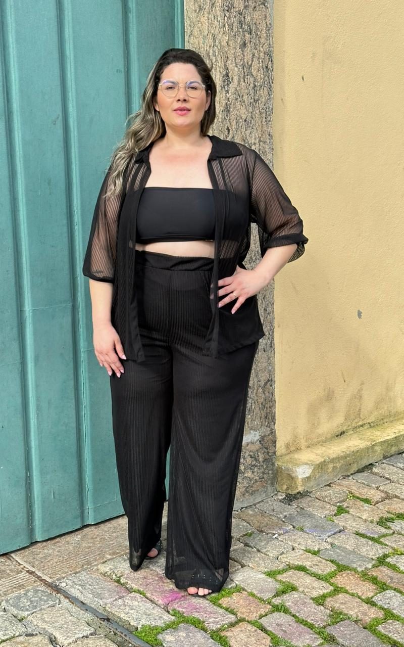 conjunto denise preto plus size
