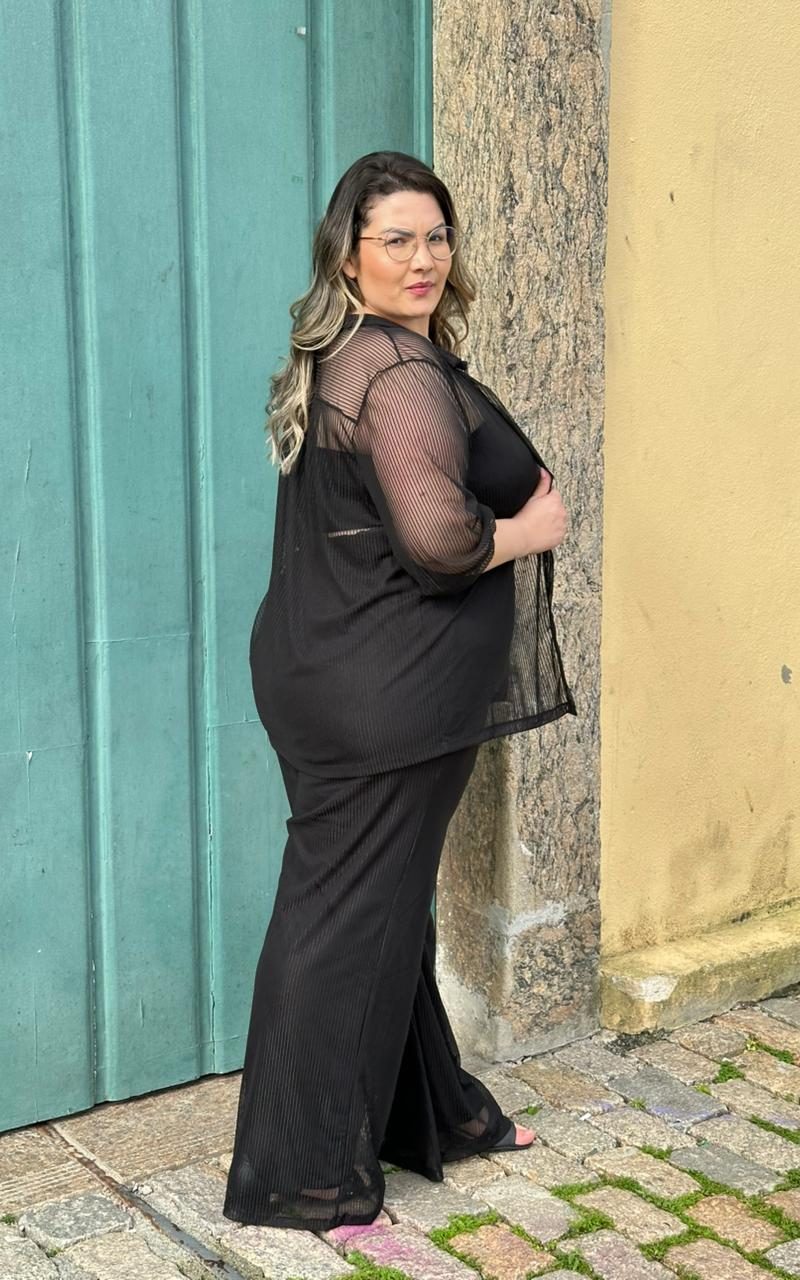 conjunto denise preto plus size