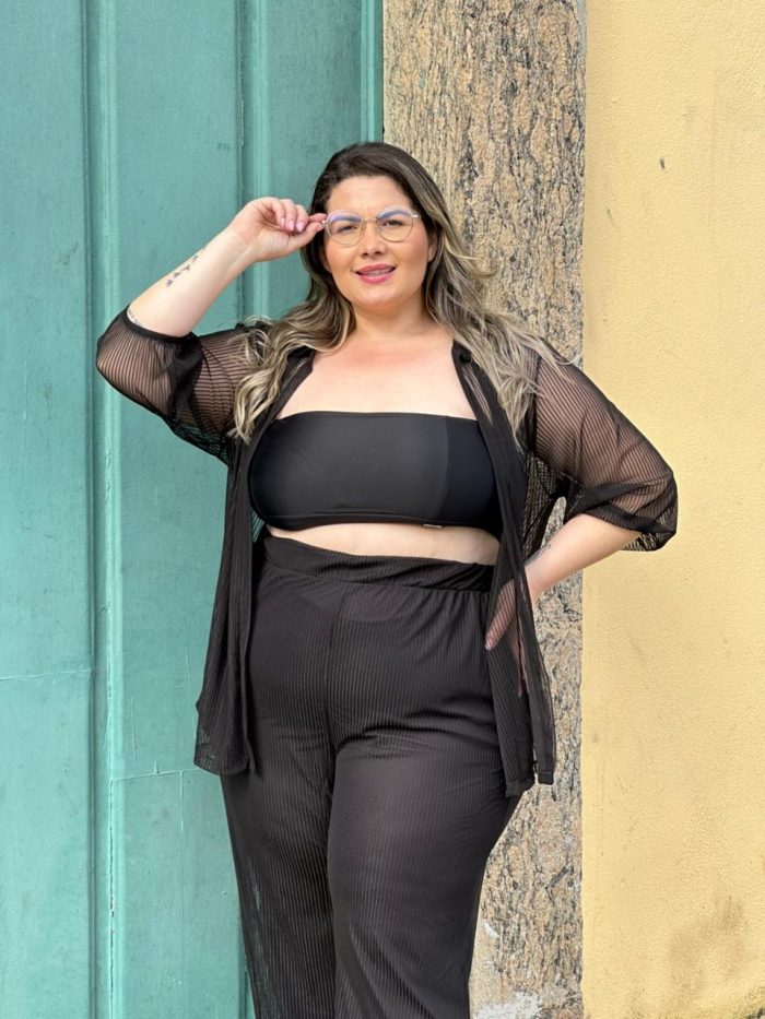 conjunto denise preto plus size conjunto denise preto plus size