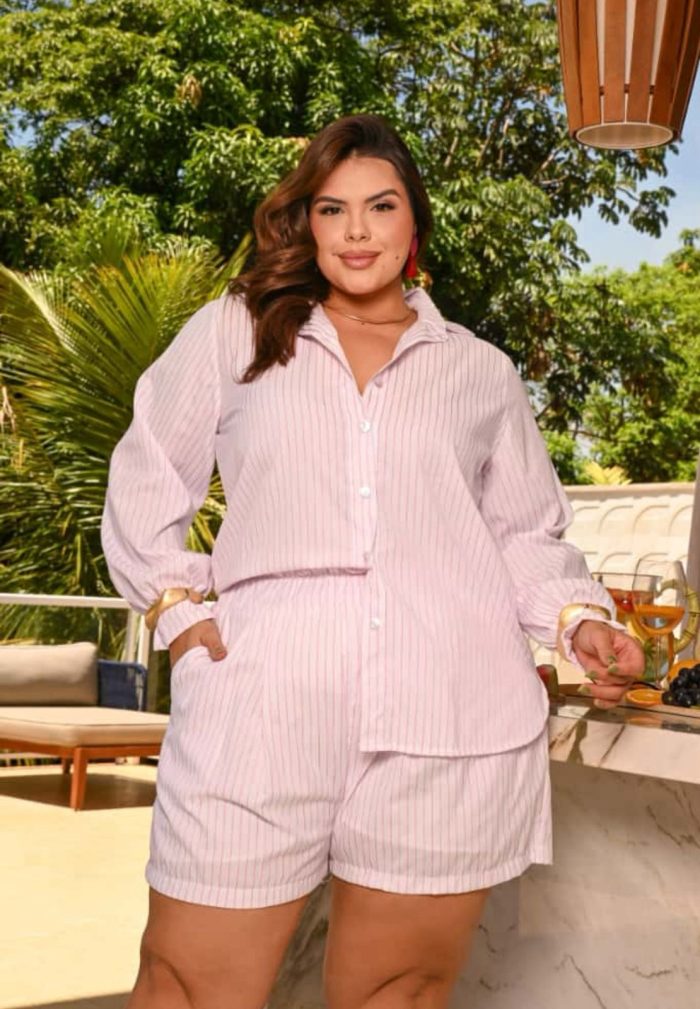 conjunto suane rosa plus size 1653 conjunto suane rosa plus size 1653