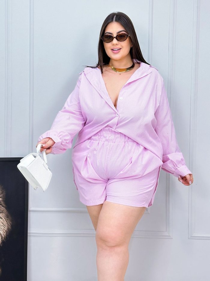 conjunto suane rosa plus size 1653