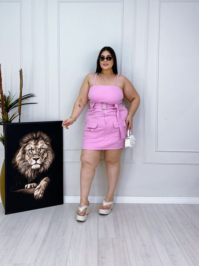 macaquinho queila rosa plus size 1665 macaquinho queila rosa plus size 1665