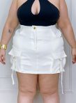 short saia noemi off white plus size 
