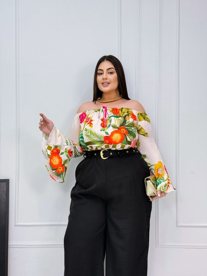 blusa camila estampado plus size 1911