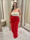calça talika vermelho plus size 1971
