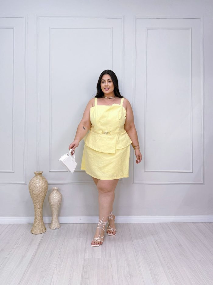 conjunto natalina amarelo plus size 2041