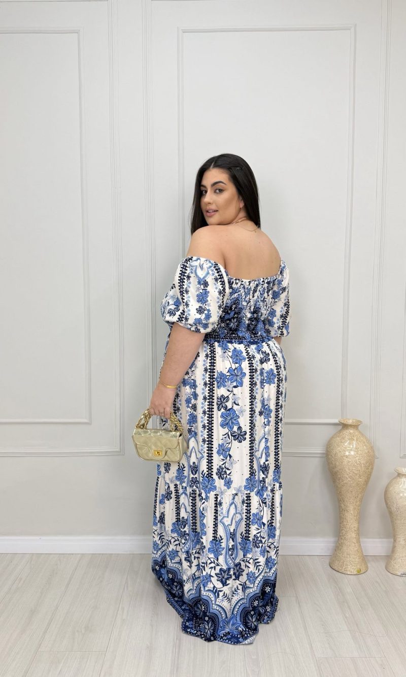 vestido kanisha azul plus size 1943