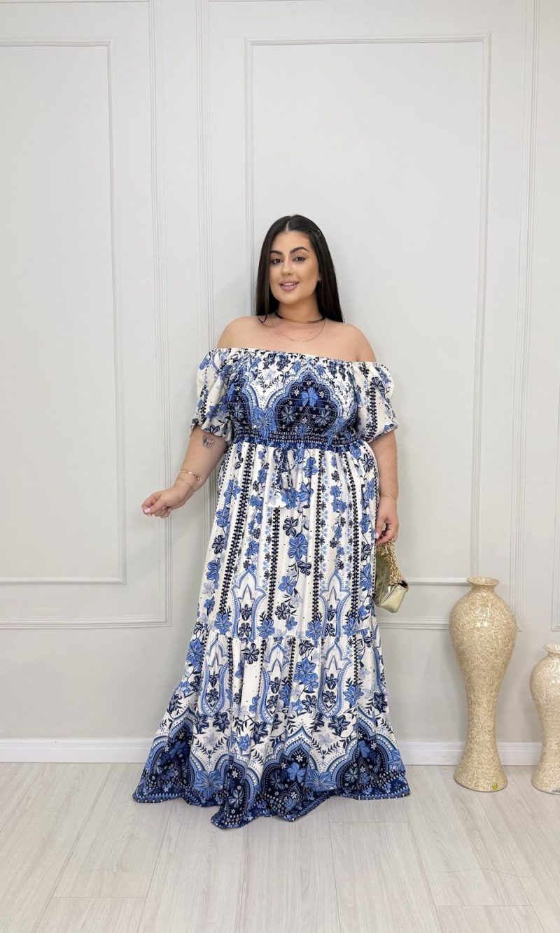 vestido kanisha azul plus size 1943