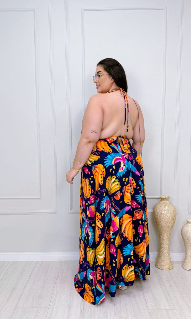 vestido samaira azul marinho plus size 1953