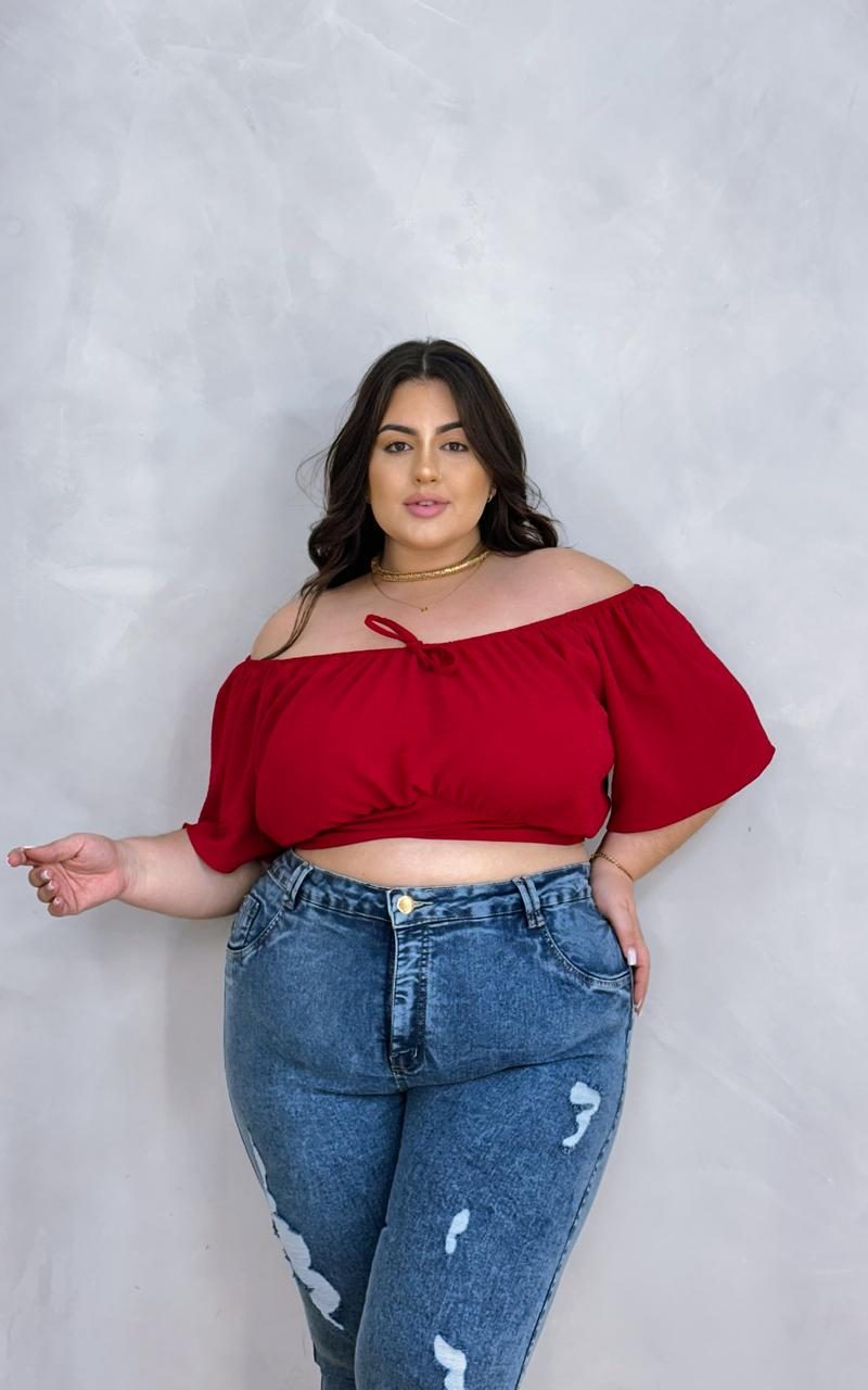 blusa telma café plus size 2052